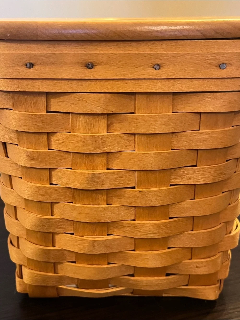 Vintage 2000 Longaberger Tall Boutique Tissue Basket Lid Insert Paper
